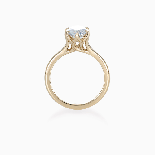 Dino Lonzano Marquise Diamond Solitaire, Lab-Grown, 14k Yellow Gold